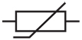 The classic thermistor symbol used in schematics Figure 7: The classic thermistor symbol used in schematics.